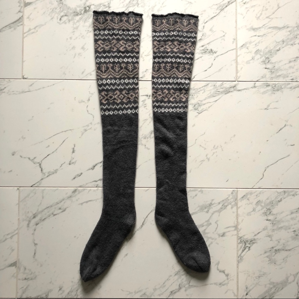 High Knee Wool Socks